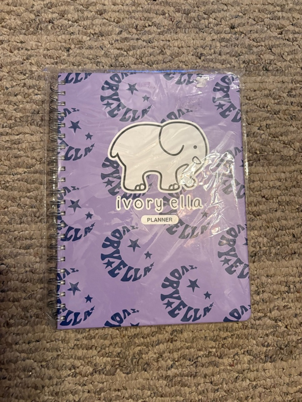 ivory ella Purple and White Planner Notebook